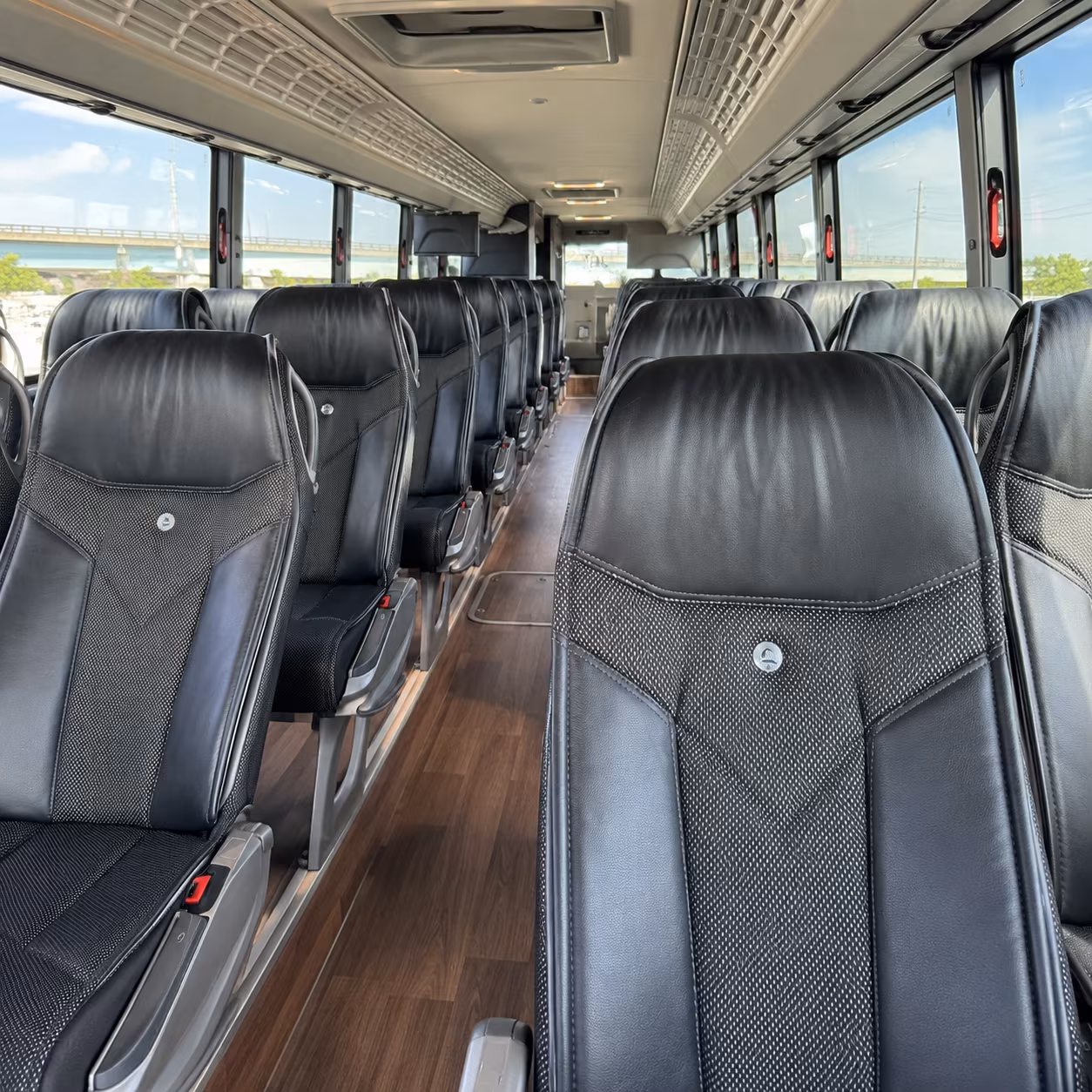 portland charter bus interior